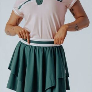 Chic Forest Green Skater Skirt